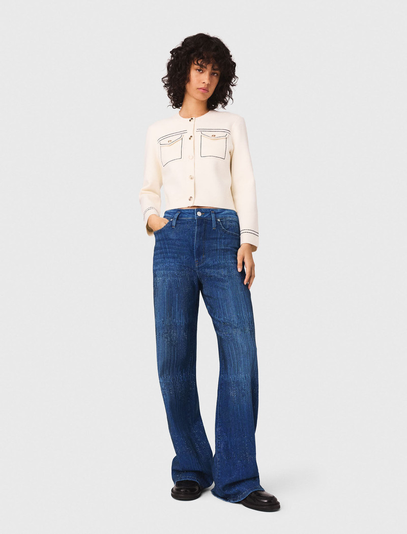 maje Rhinestone jeans outlook