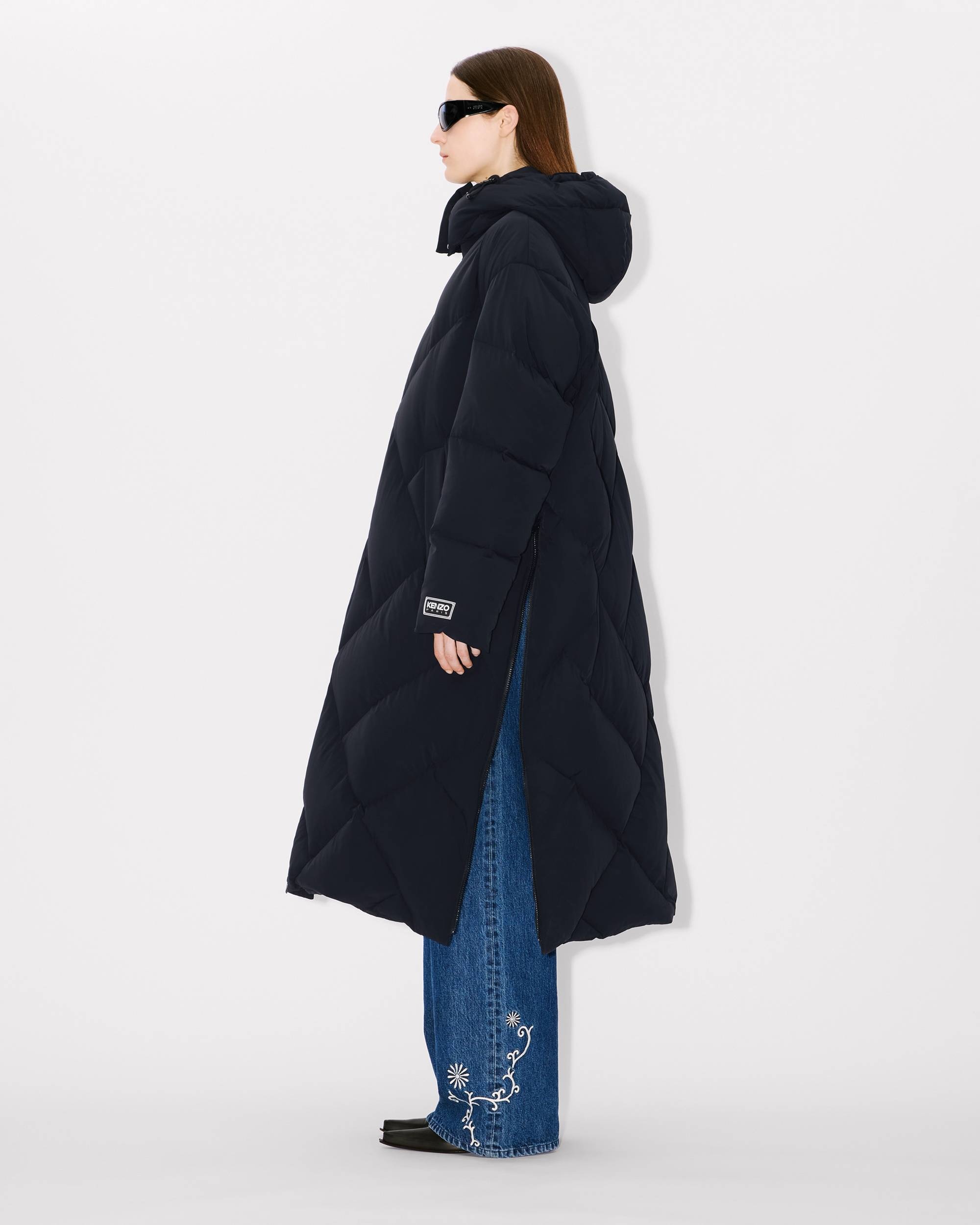 'KENZO Weave' long down jacket - 5