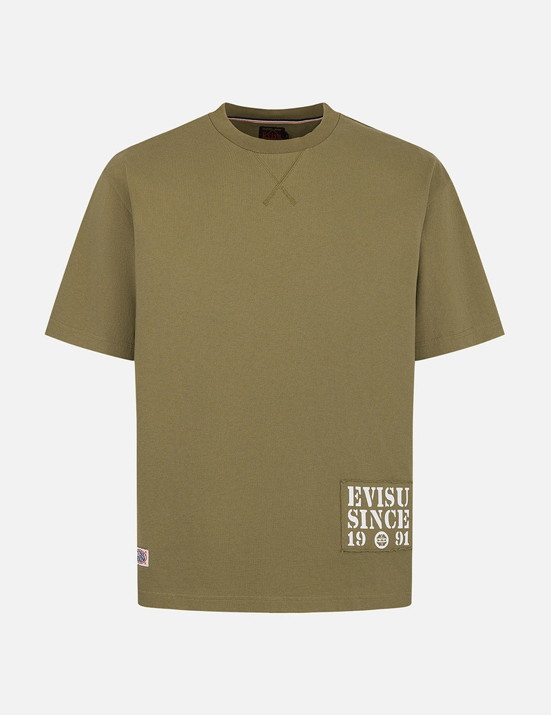 EVISU Daicock Stitched Embroidery Relax Fit T-shirt outlook