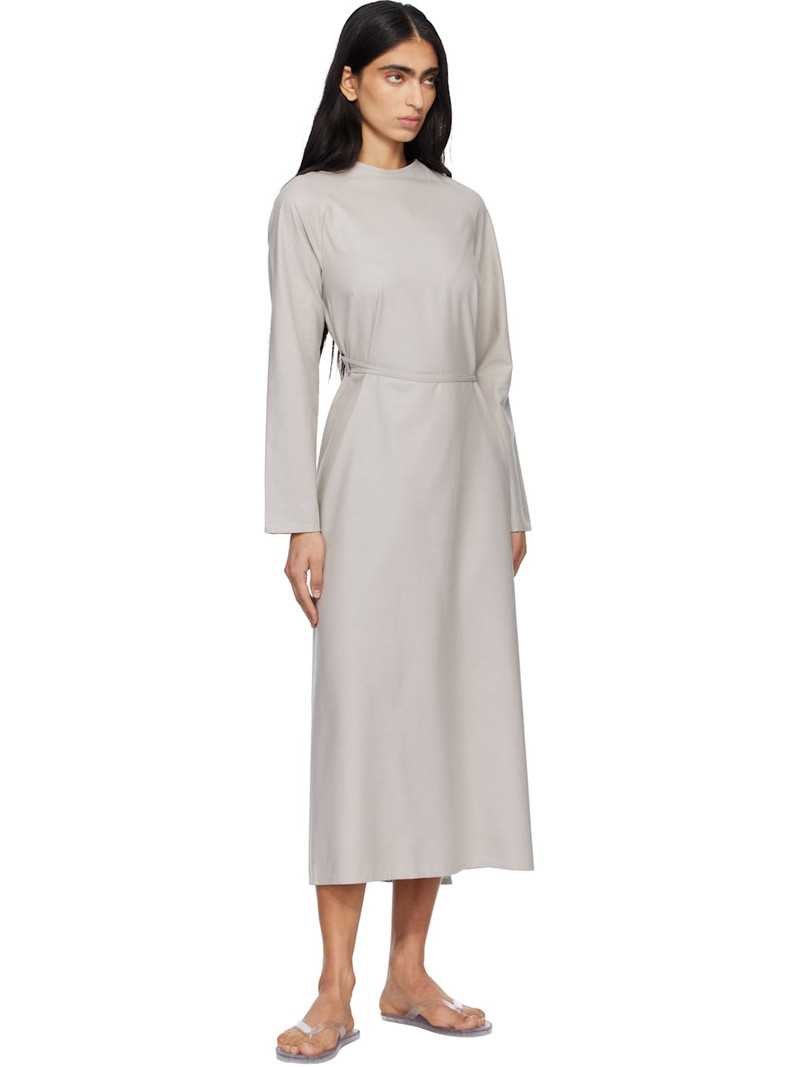 BASERANGE Taupe Long Sleeve Apron Maxi Dress outlook