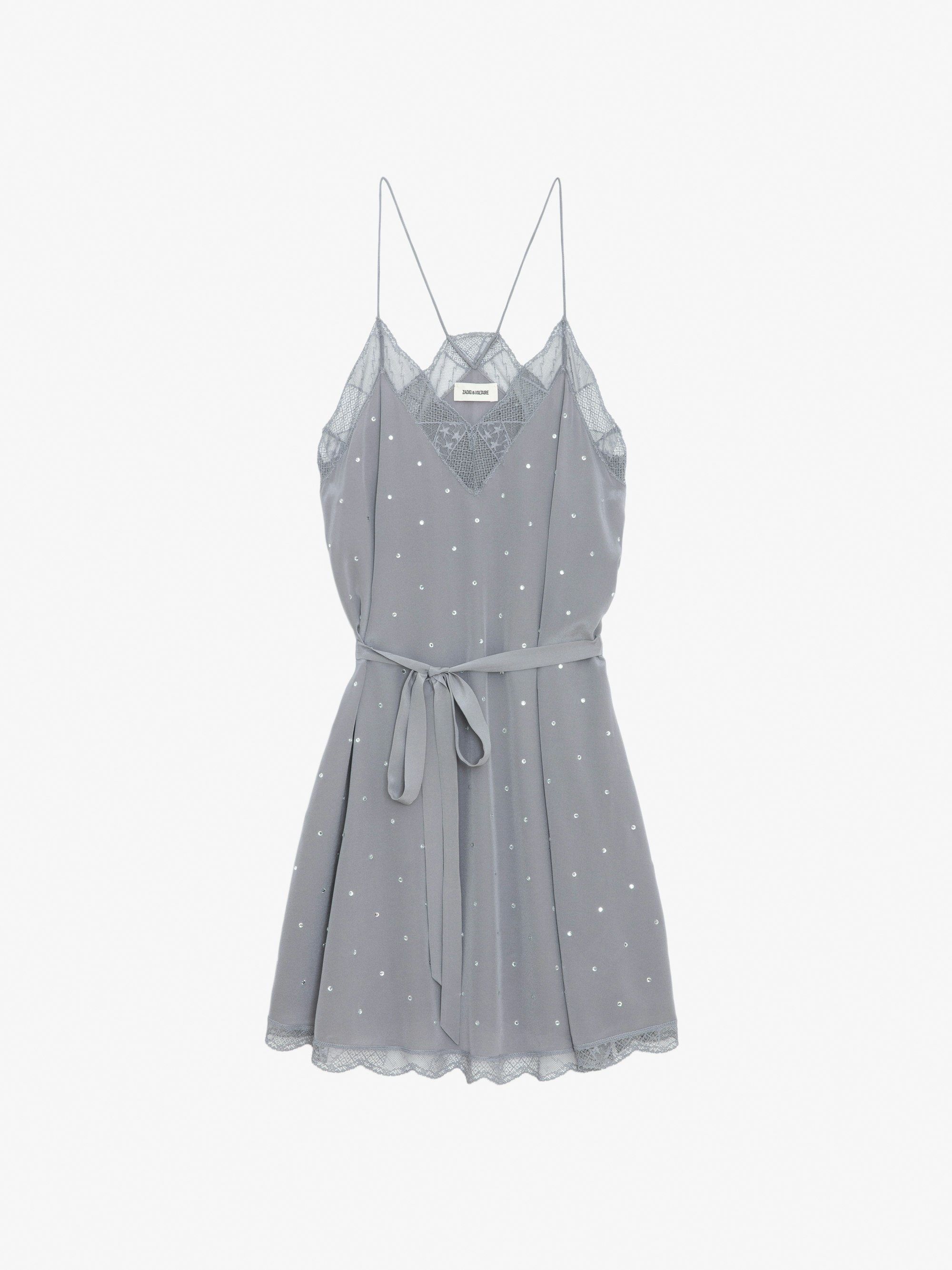Ristyz Diamante Silk Dress - 1