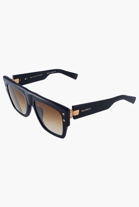 Blue and gold-tone acetate B-I sunglasses - 2