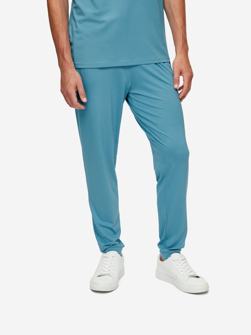 Men's Track Pants Basel Micro Modal Stretch Harbour Blue - 5