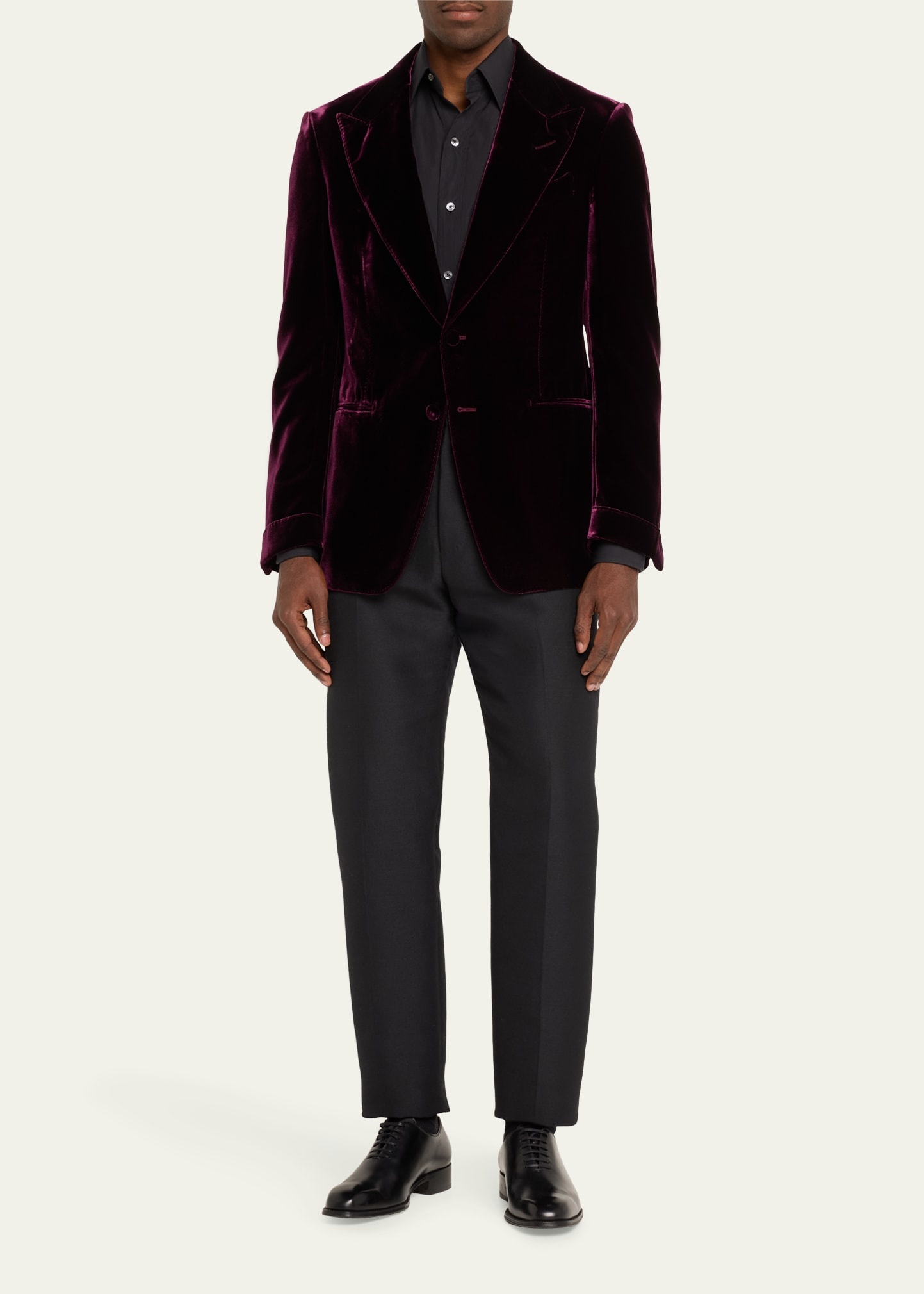 Men's Wool-Silk Velvet Cocktail Jacket - 2