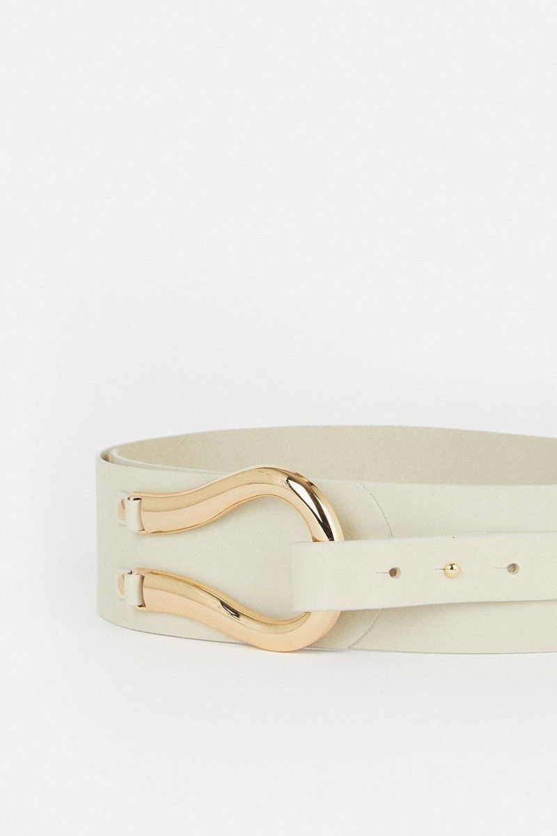 Leather Hardware Detail Waist Belt 3