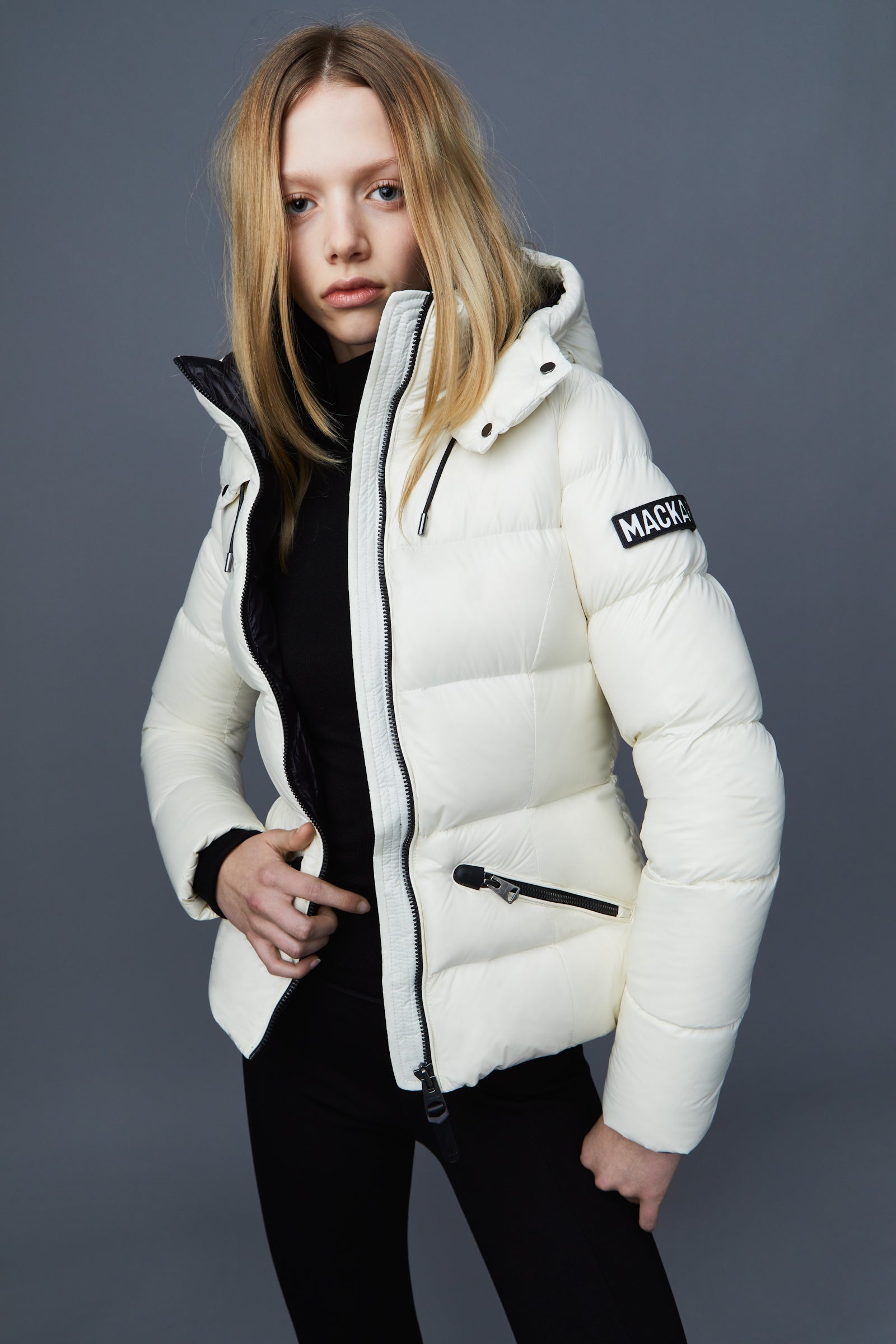 MADALYN lustrous light down jacket with hood for ladies - 8