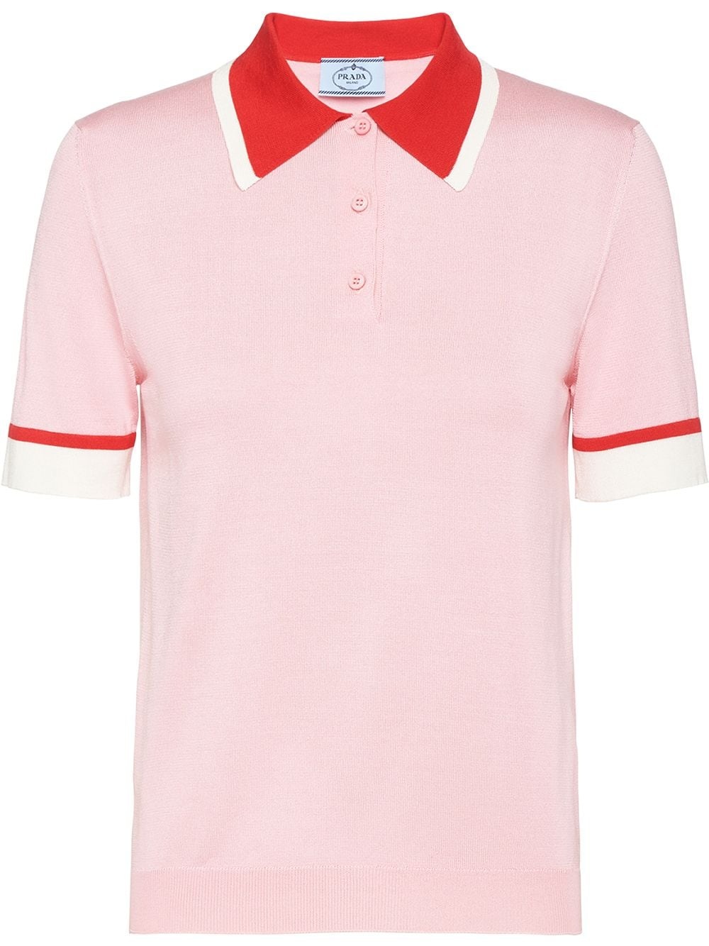 pointed collar polo shirt - 1