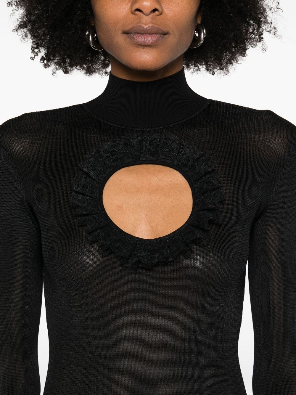 cut out-detail knitted maxi dress - 5
