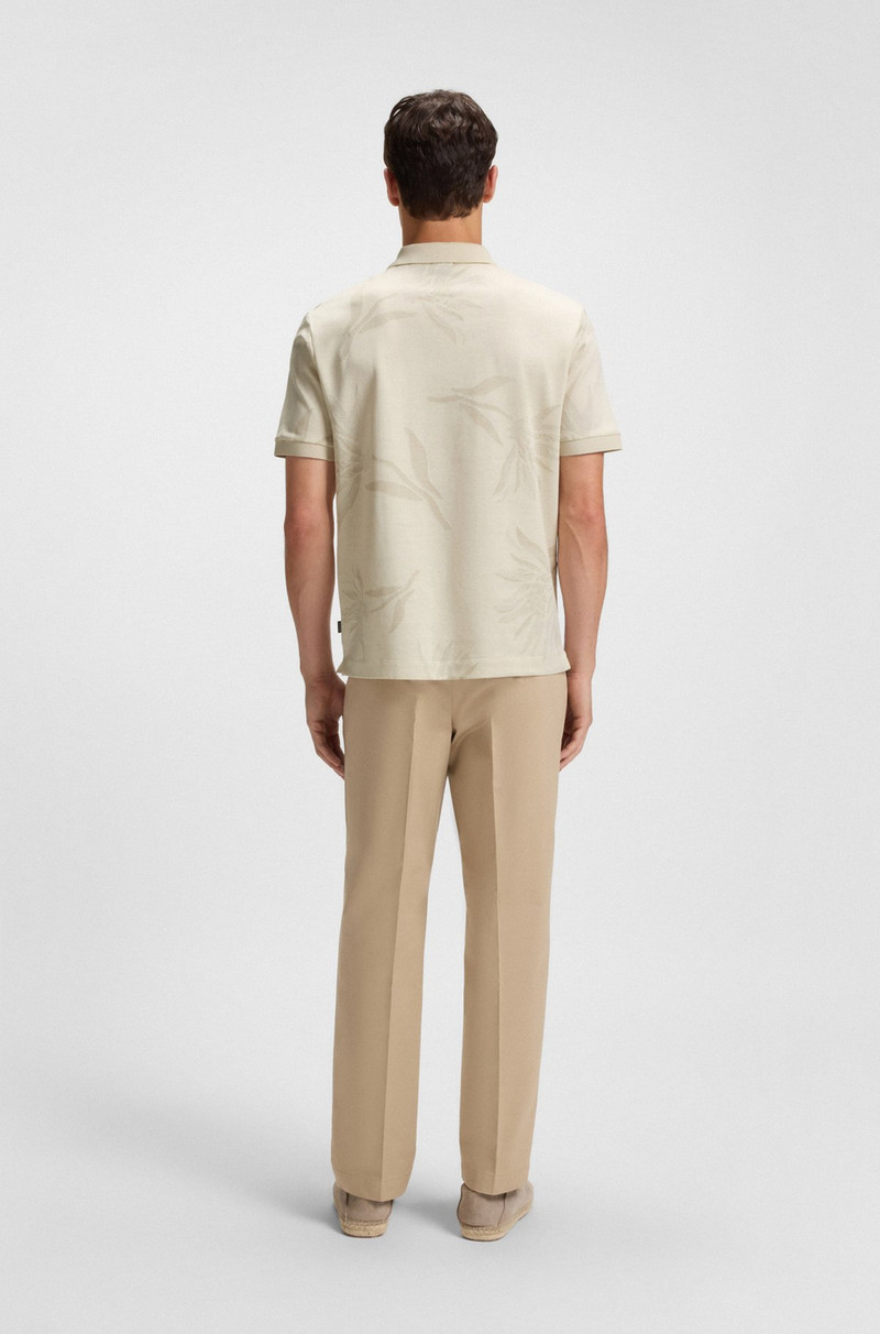 MERCERIZED-COTTON POLO SHIRT WITH FLORAL JACQUARD 5