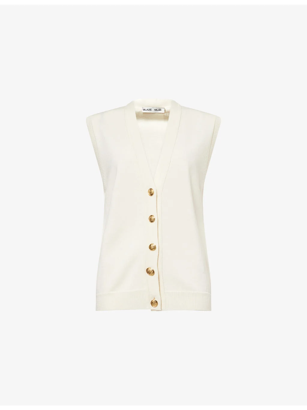 Maine Wool-Blend Knitted Gilet - 1