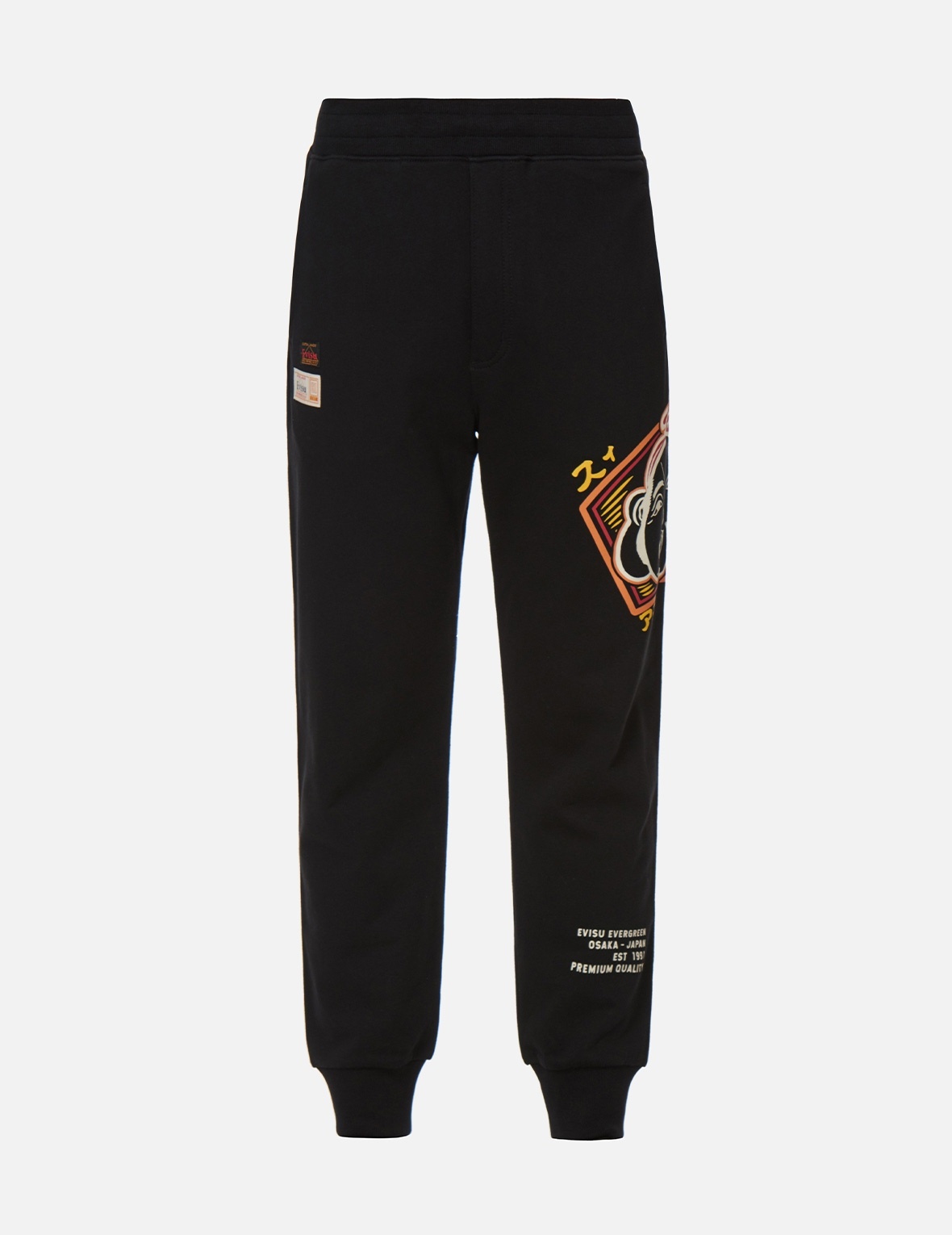 COLOR-BLOCKING GODHEAD PRINT SWEATPANTS - 1