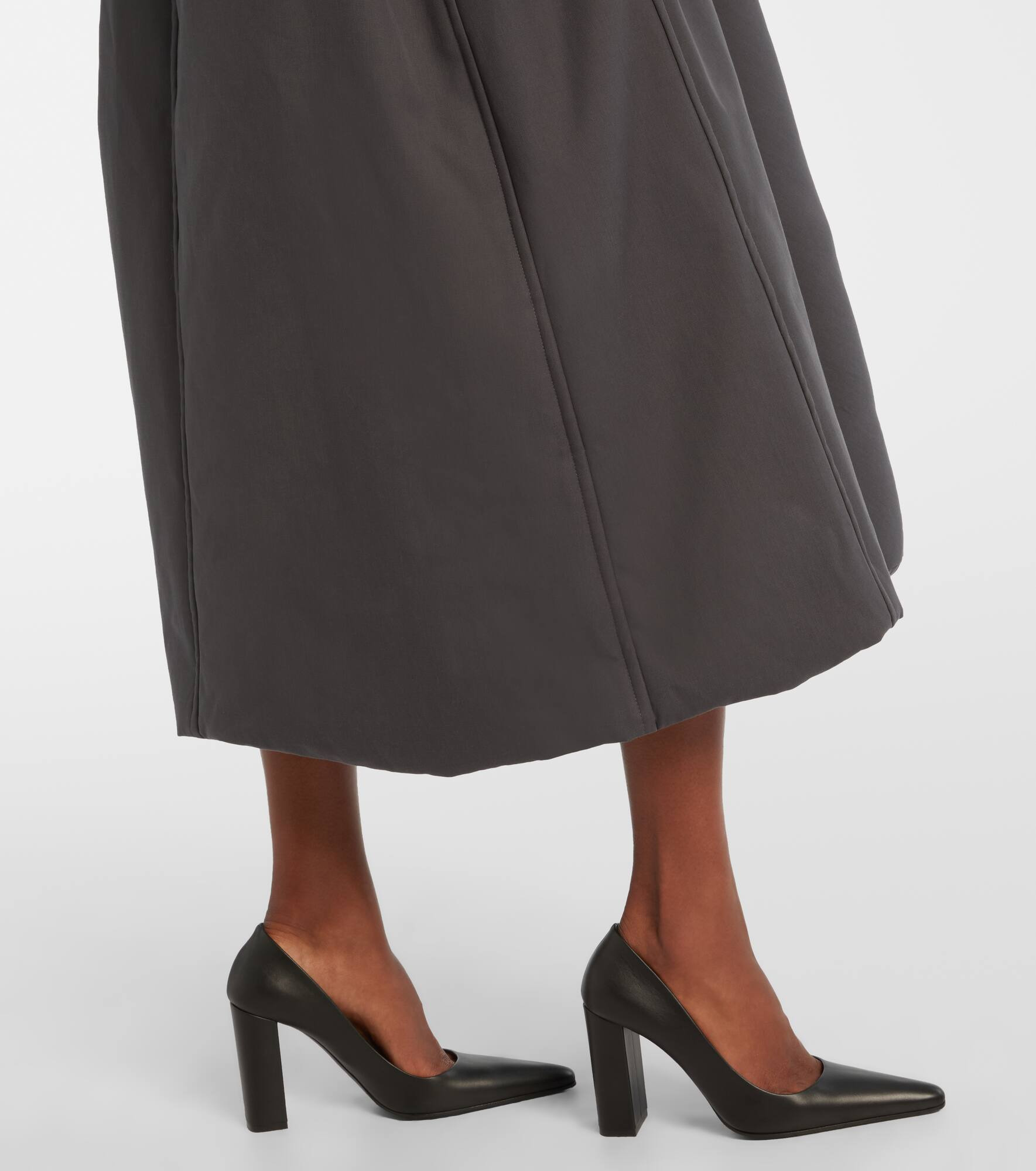 Padded technical cotton wrap coat - 6