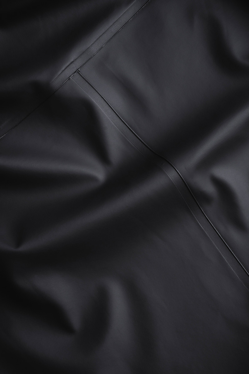 Stockholm Long Print Raincoat Black 12