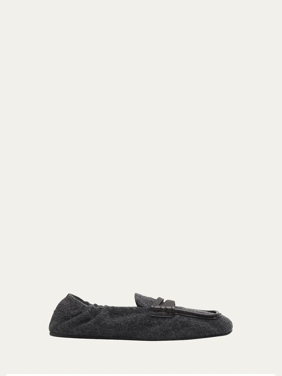 Flannel Penny Loafers - 1