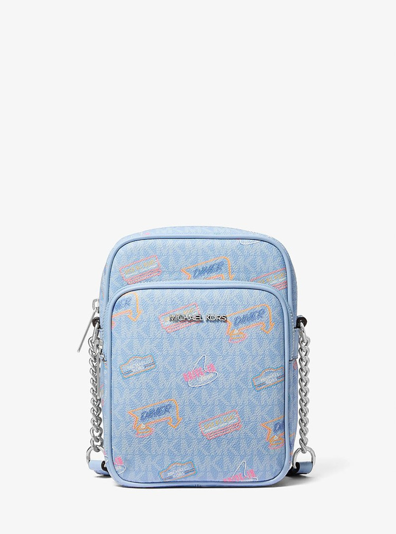 Jet Set Medium Printed Signature Logo Crossbody Bag 1