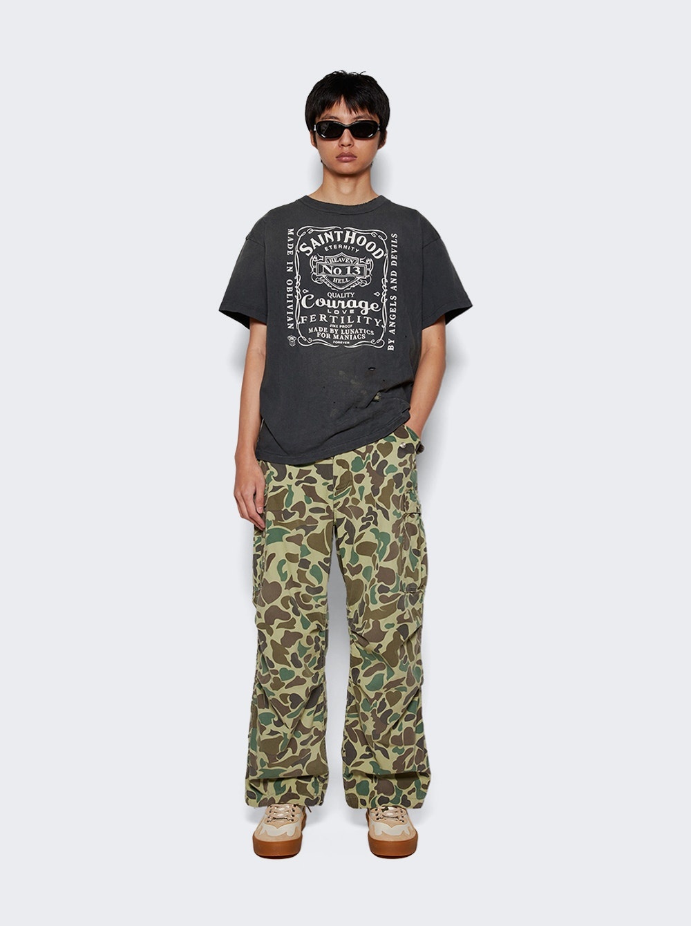 SAINT M×××××× X SHERMER ACADEMY Cargo Pants Camouflage | REVERSIBLE