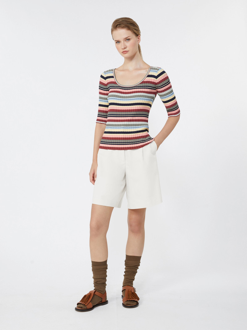 WEEKEND Max Mara Stretch viscose yarn ribbed jumper - MULTICOLOUR outlook