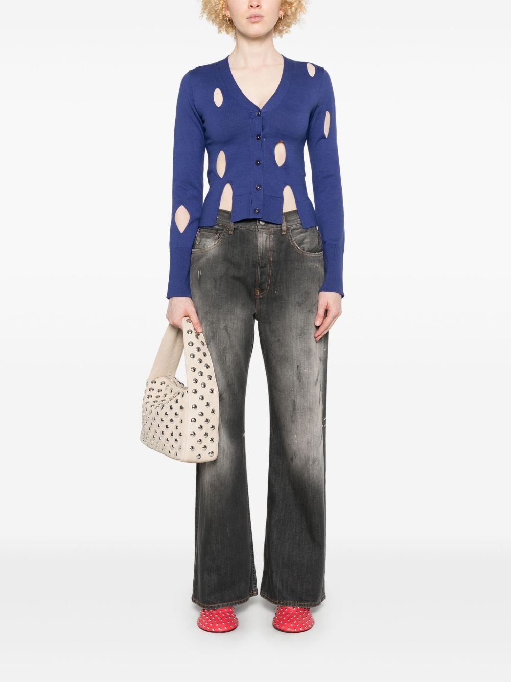 cut-out cardigan - 2