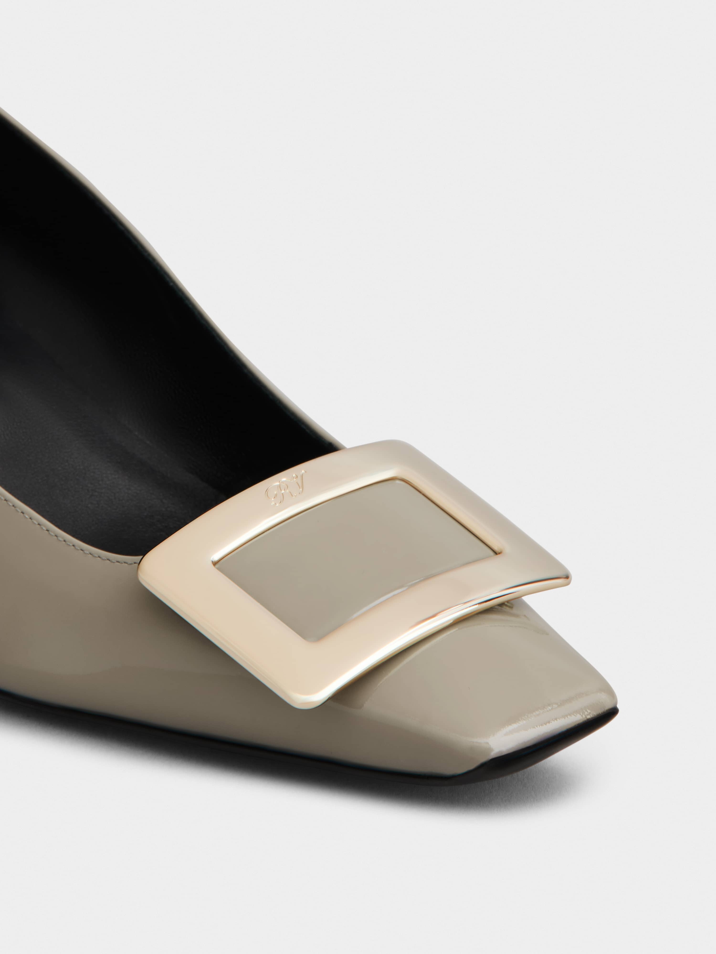 Belle Vivier Metal Buckle Pumps in Patent Leather - 8