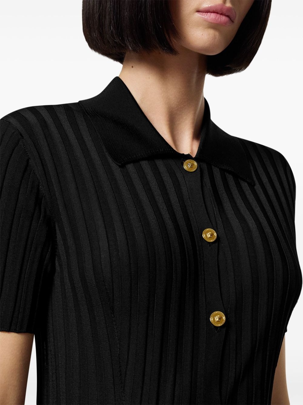 button-up knitted shirt - 5