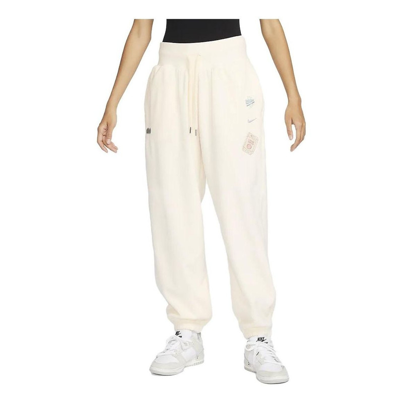 (WMNS) Nike x Naomi Osaka Phoenix Fleece High-Waisted Oversized Pants 'White' FD5502-110 - 1