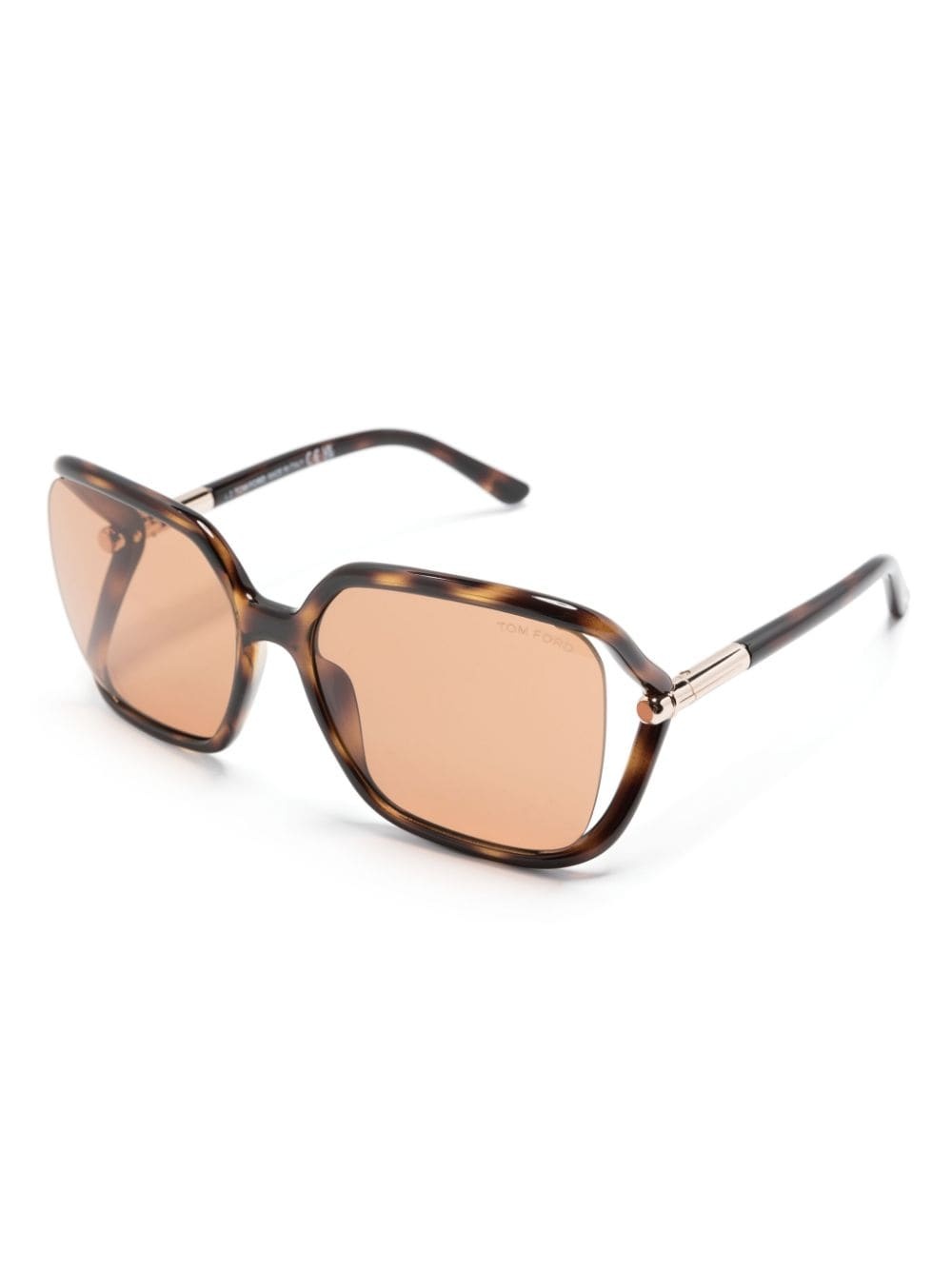 tortoiseshell oversize-frame sunglasses - 2