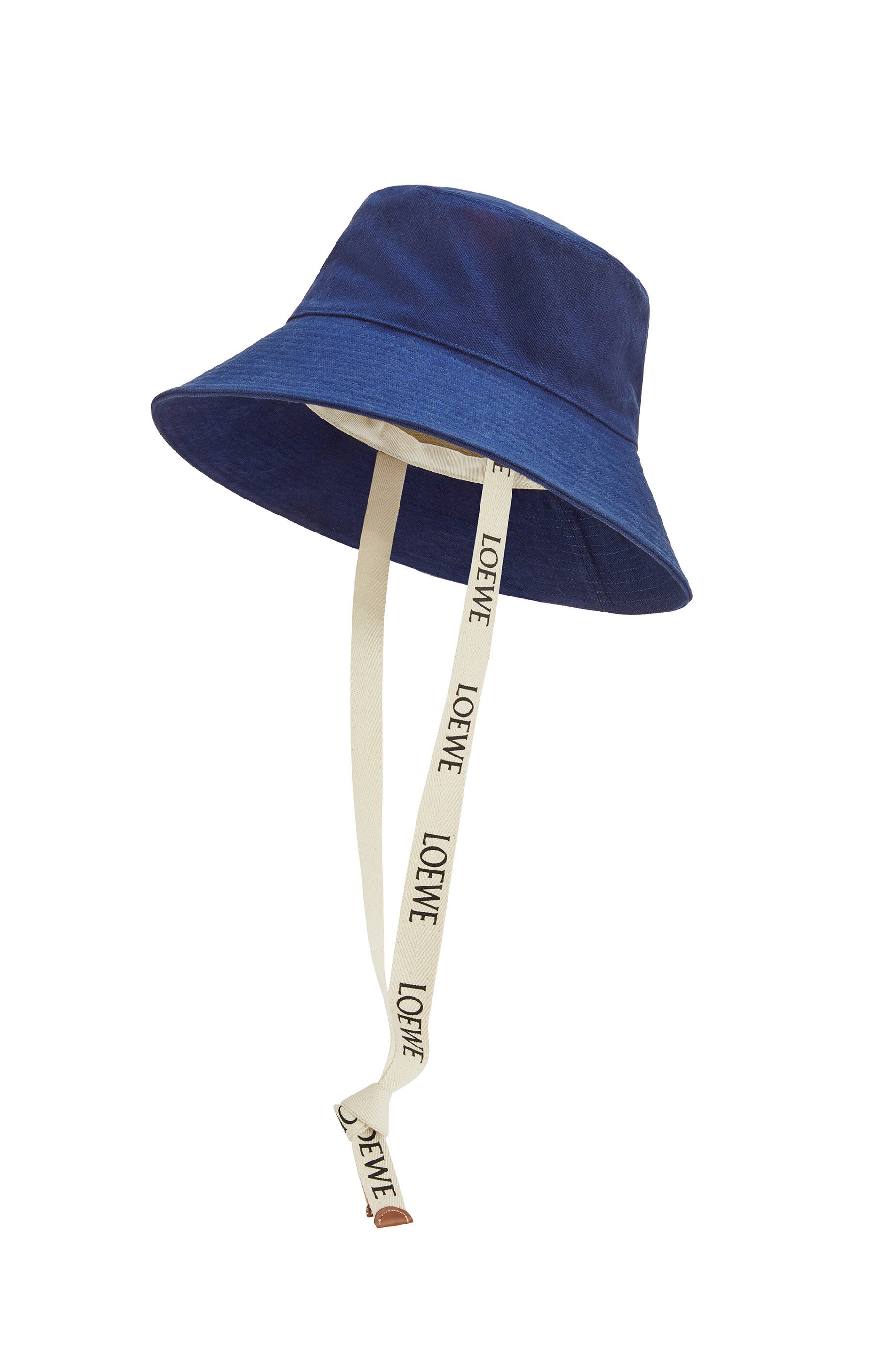 Fisherman hat in canvas and calfskin - 3