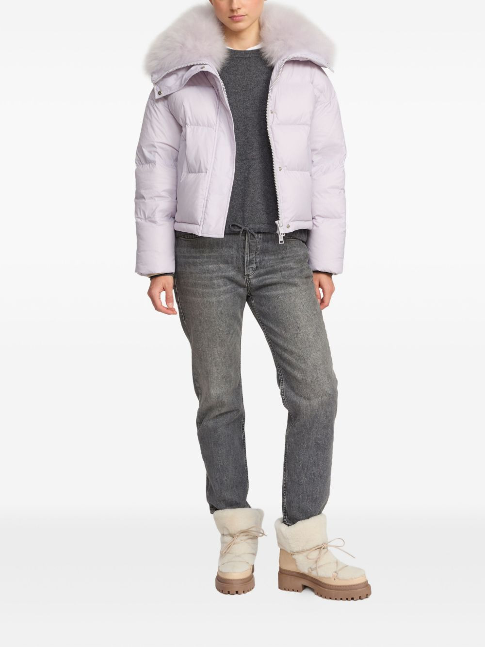 removable-collar puffer jacket - 2