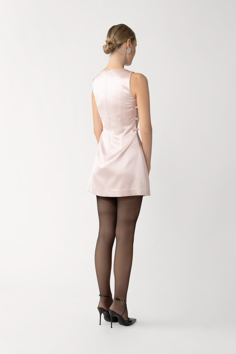 SAU LEE TEDDI SATIN MINI DRESS outlook