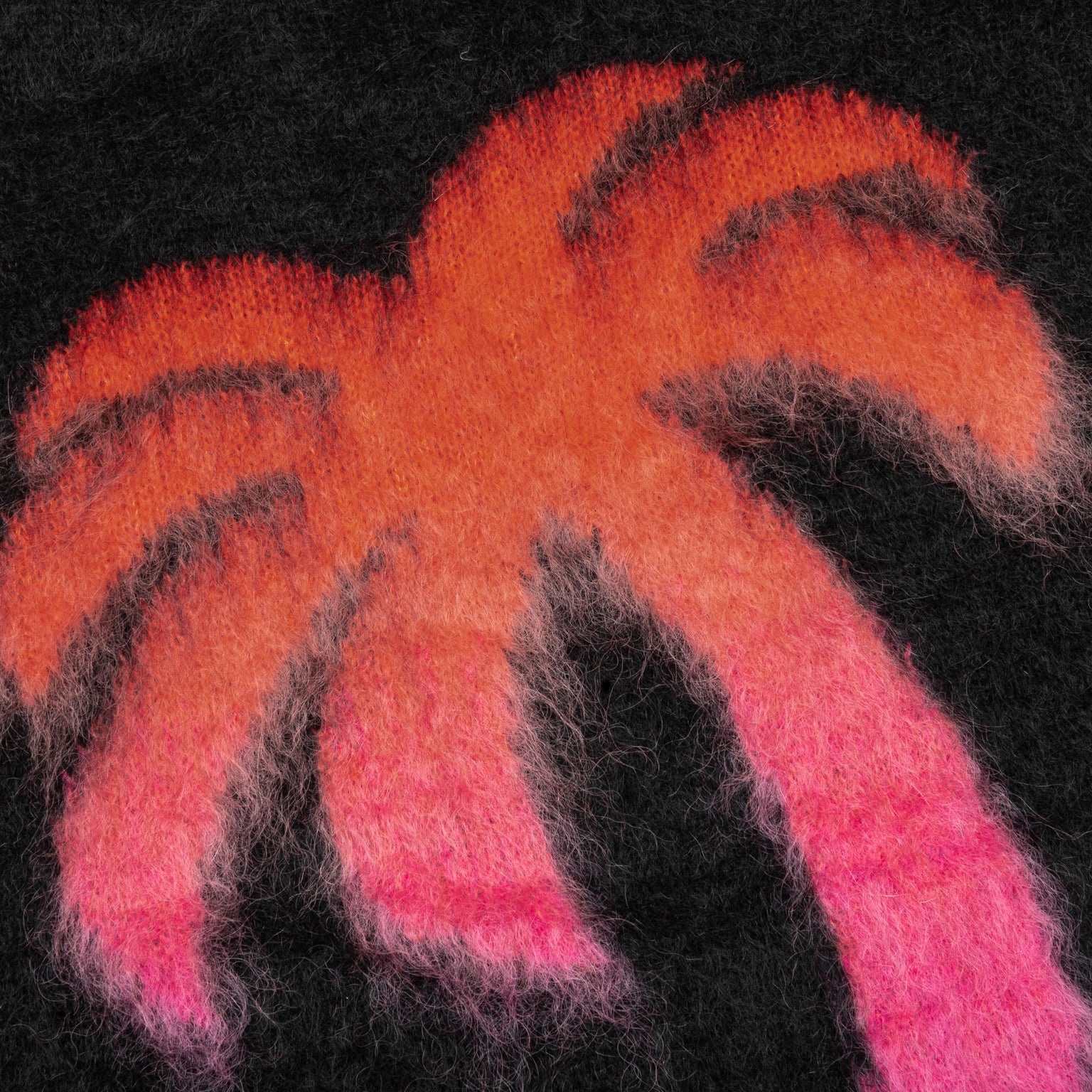 PALM ANGELS THE PALM SWEATER INTARSIA - BLACK/FUCHSIA - 4