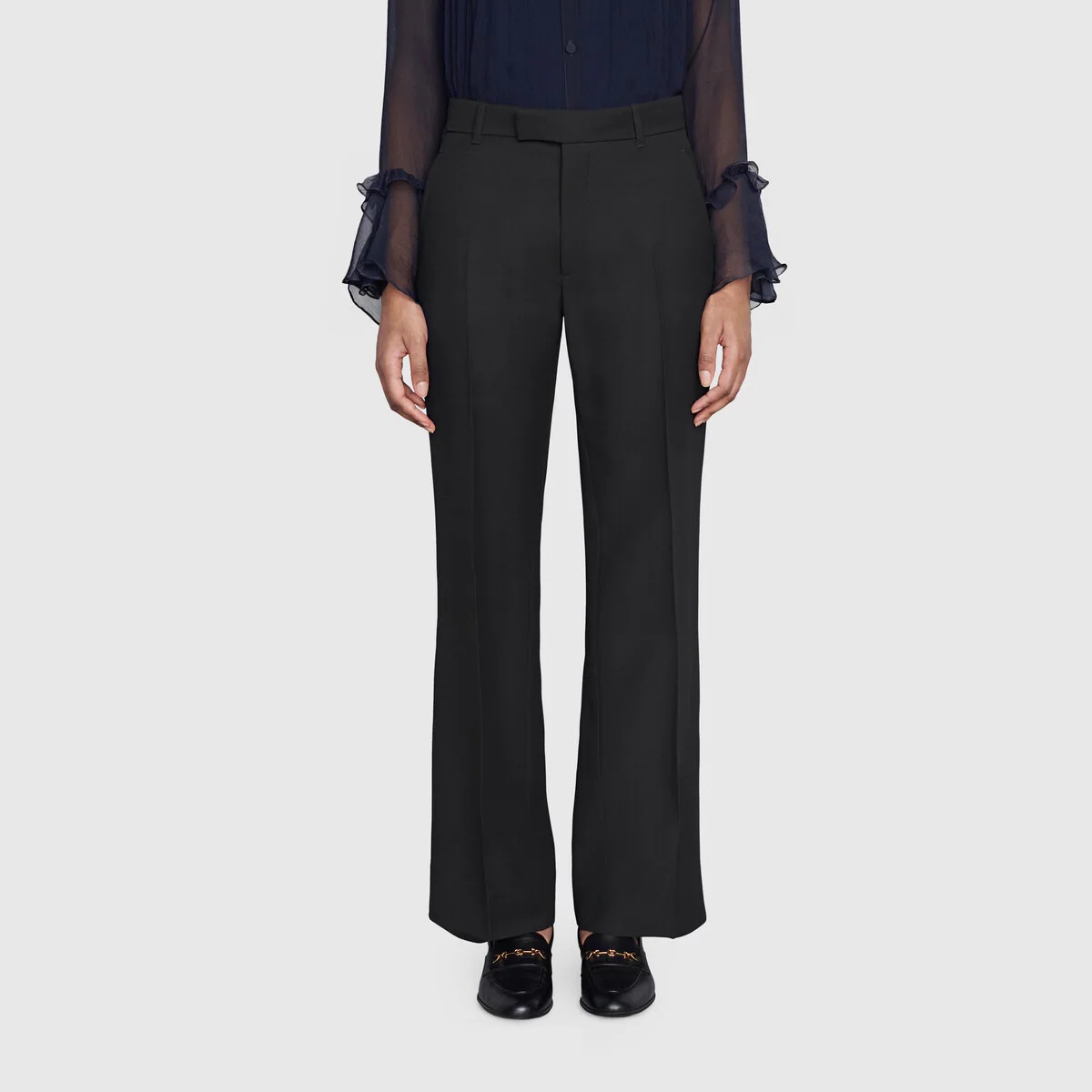 Cady crêpe silk wool pant - 3