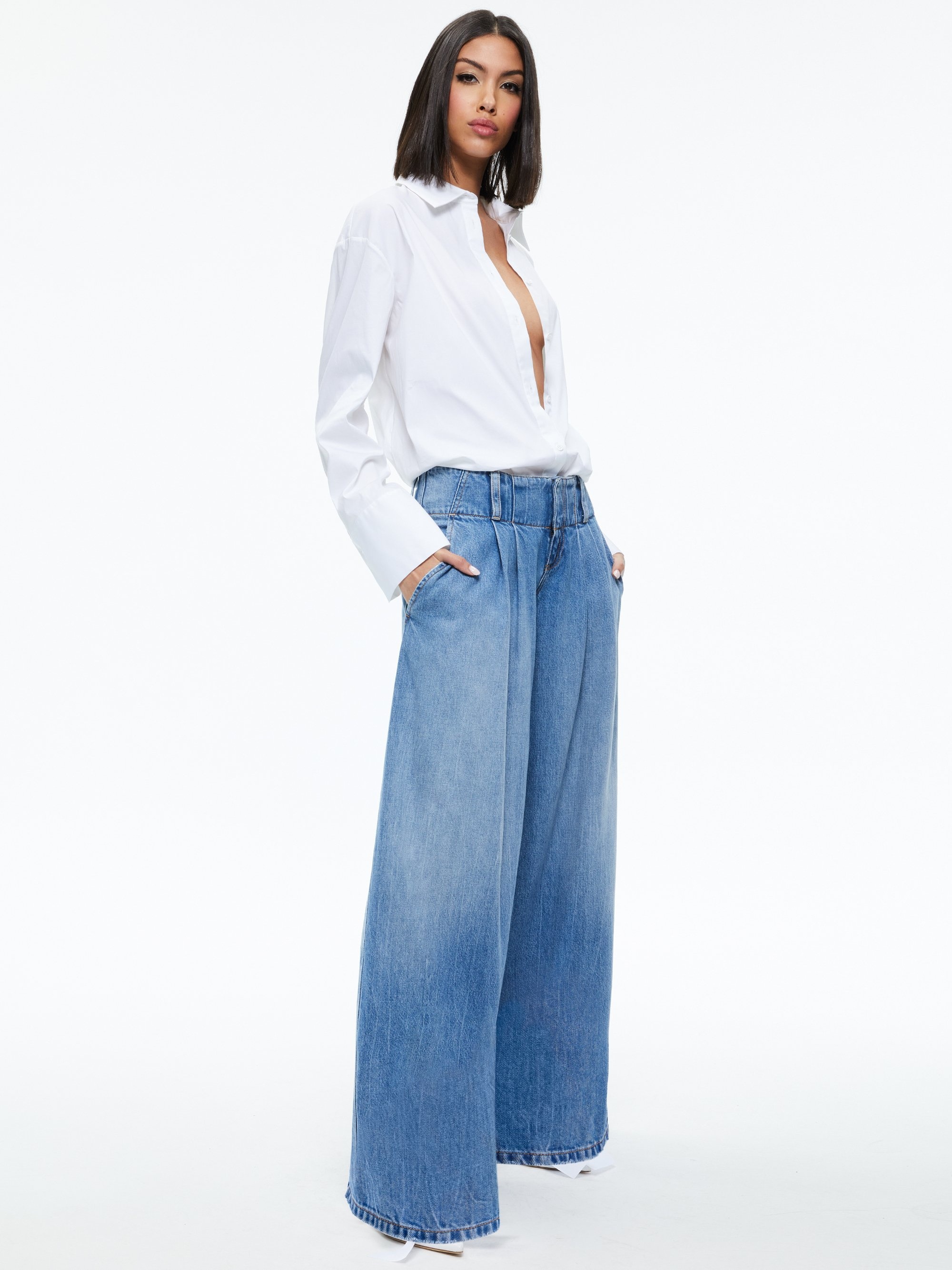 ANDERS LOW RISE PLEATED JEAN - 6