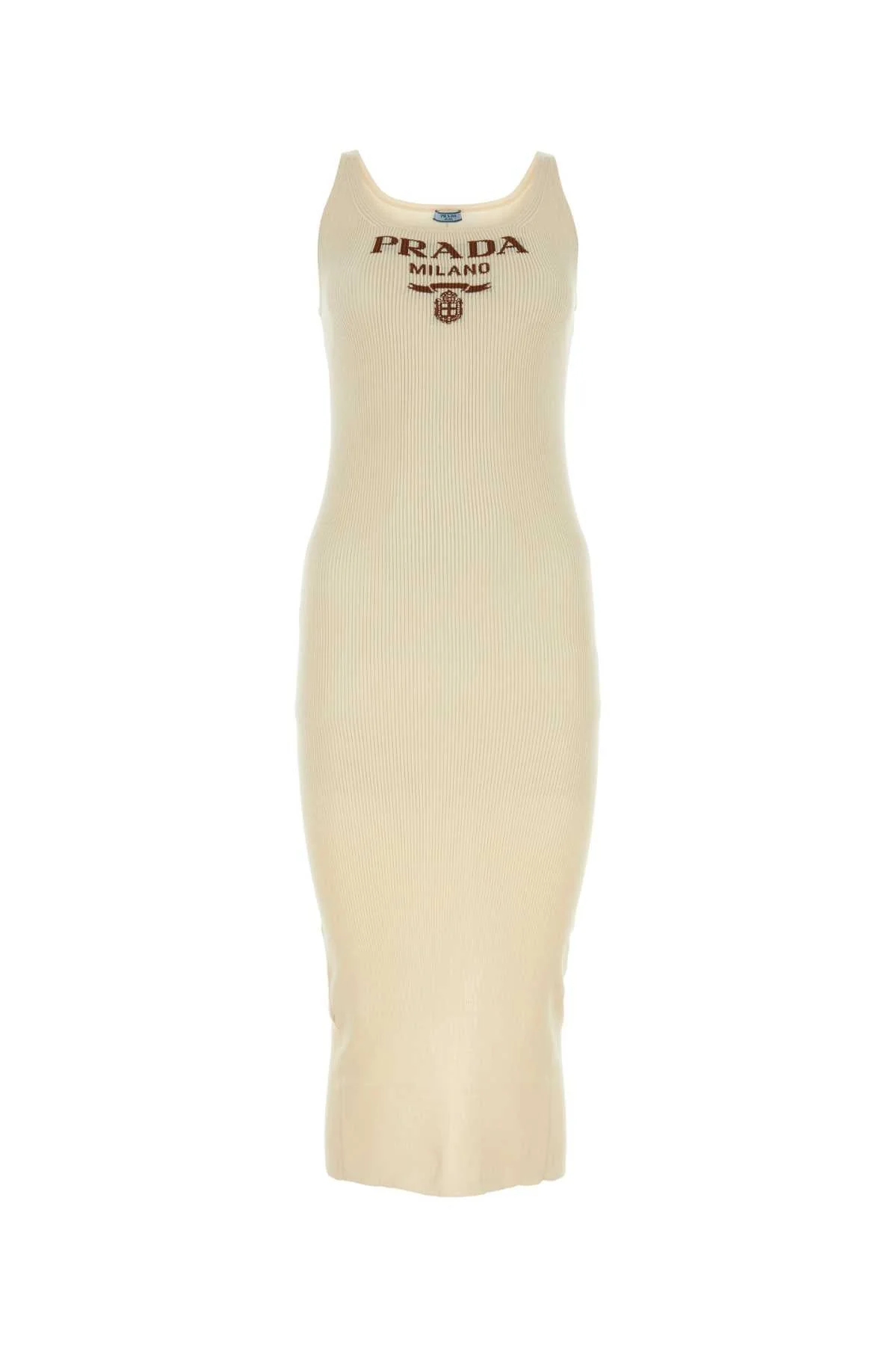 Prada Women Ivory Silk Dress - 1