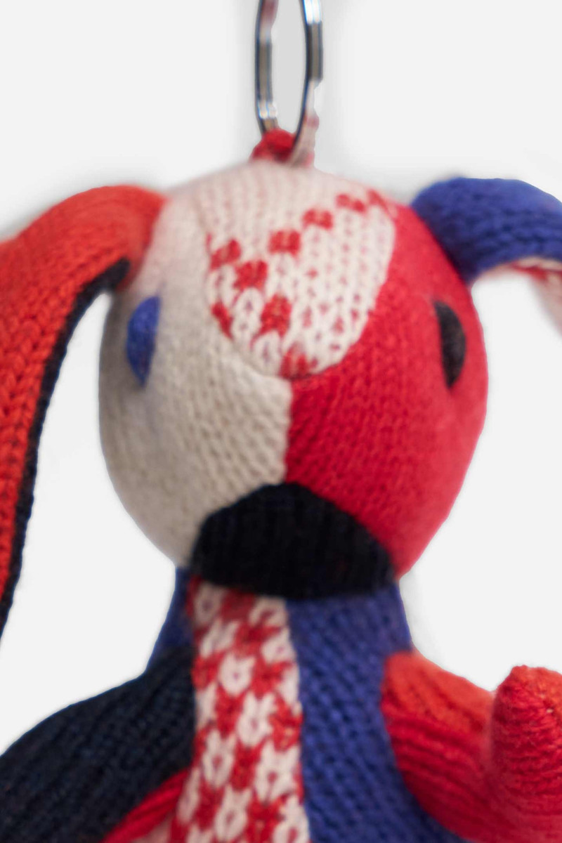 The Elder Statesman BUNNY PATCHWORK KEYCHAIN outlook