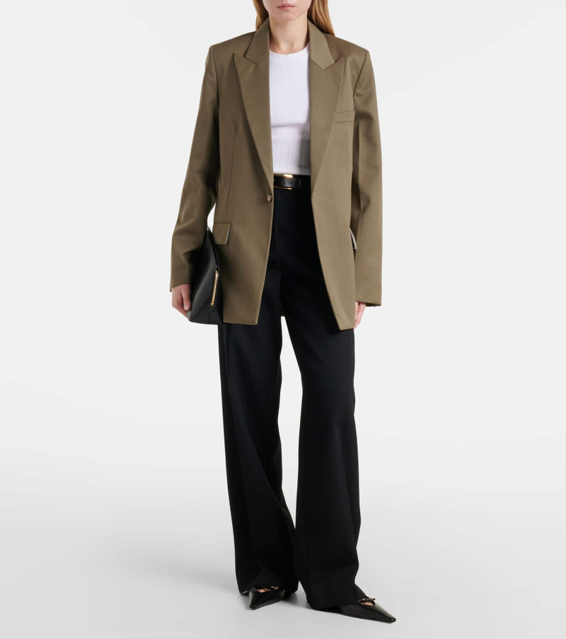 Victoria Beckham Belted wool-blend blazer outlook