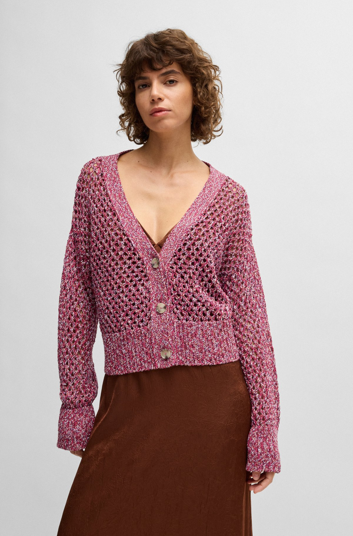 REVERSIBLE CARDIGAN WITH OPEN STRUCTURE - 2