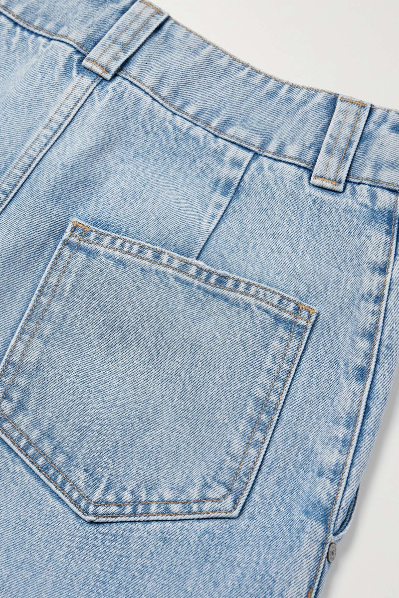 Isla paneled high-rise wide-leg jeans 6