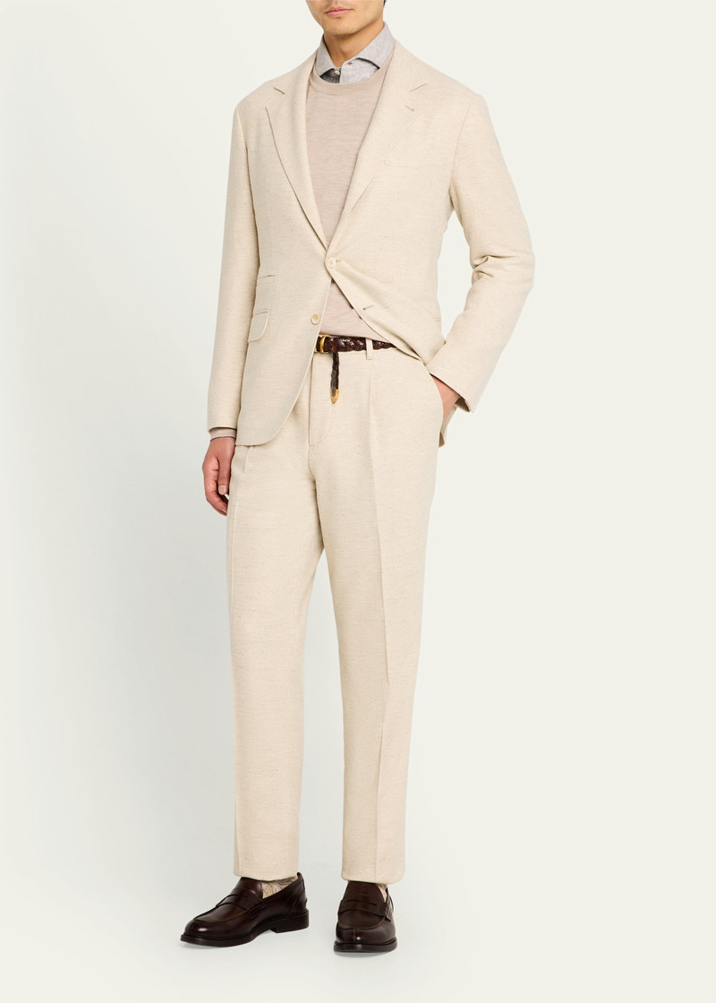 Brunello Cucinelli Men's Wool-Cashmere Herringbone Suit outlook