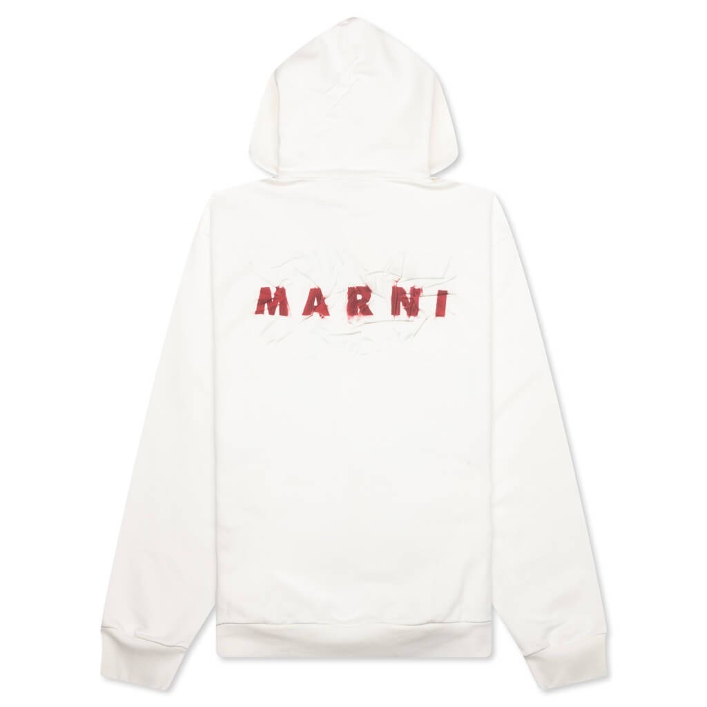 LOGO HOODIE - NATURAL WHITE - 2