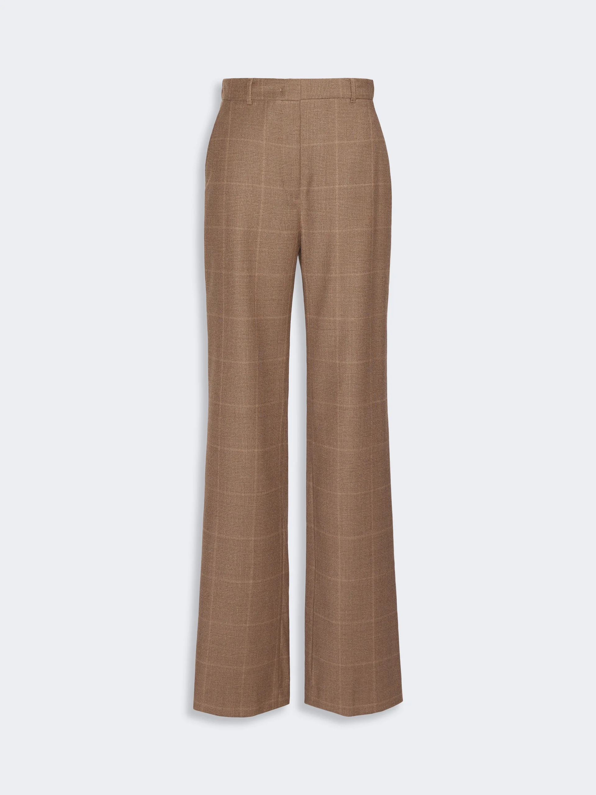 AGILE Straight-fit wool flannel trousers - CAMEL - 1