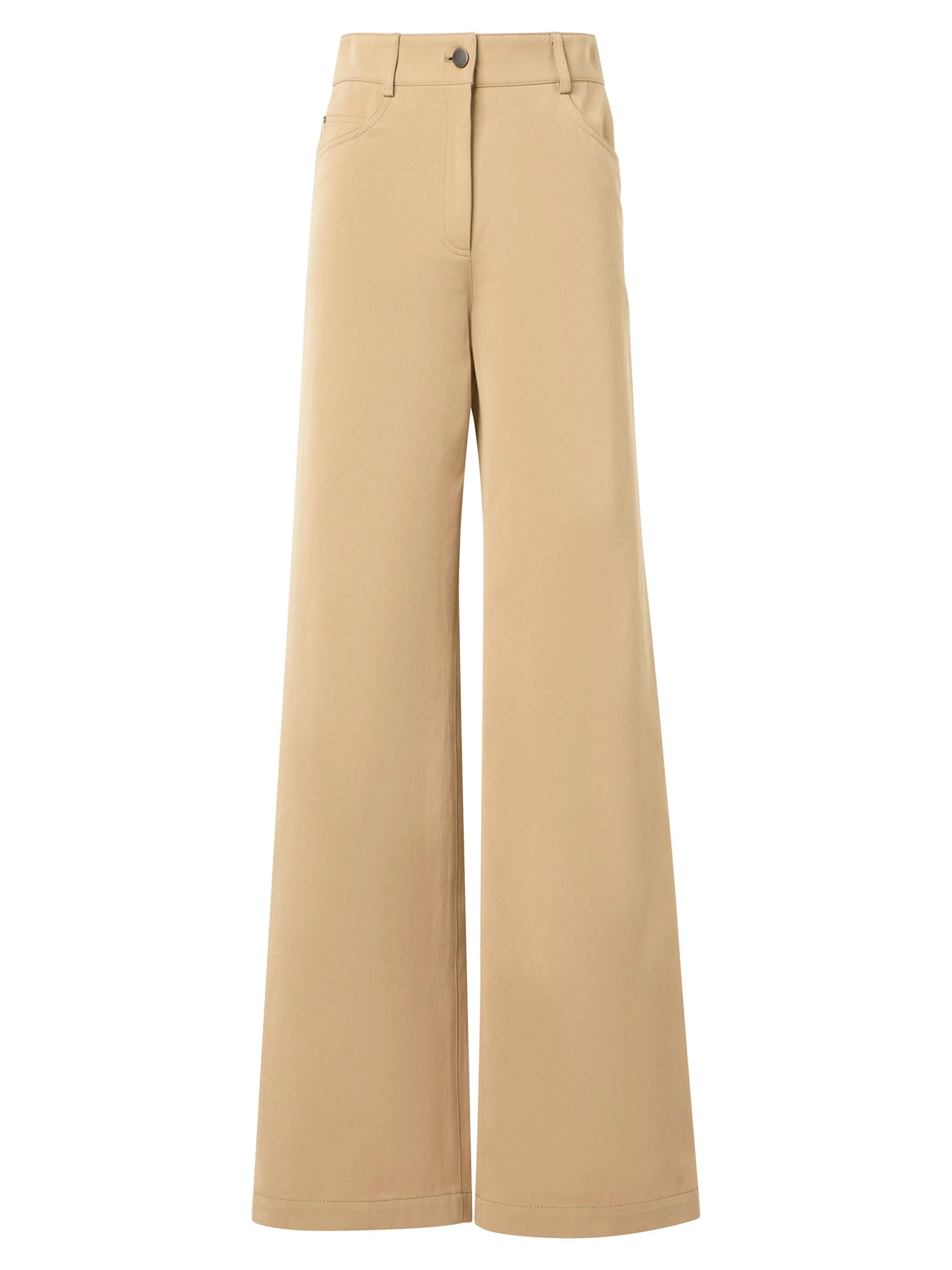 Women's Cooper Stretch Wide-Leg Jeans - Beige - 1