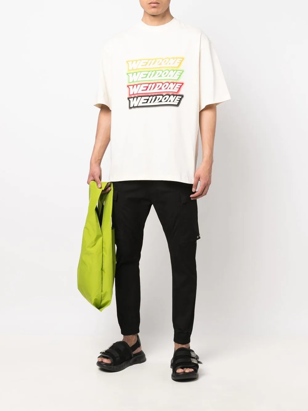 repeated logo print T-shirt - 2