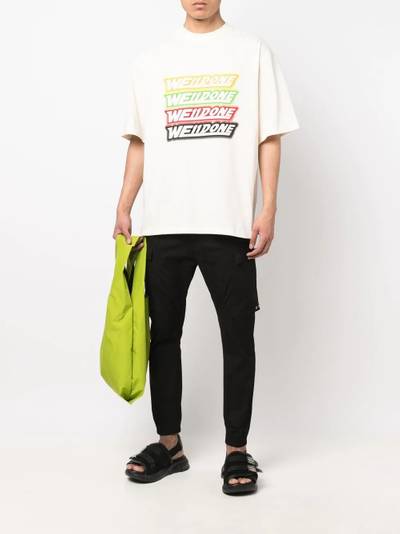 We11done repeated logo print T-shirt outlook