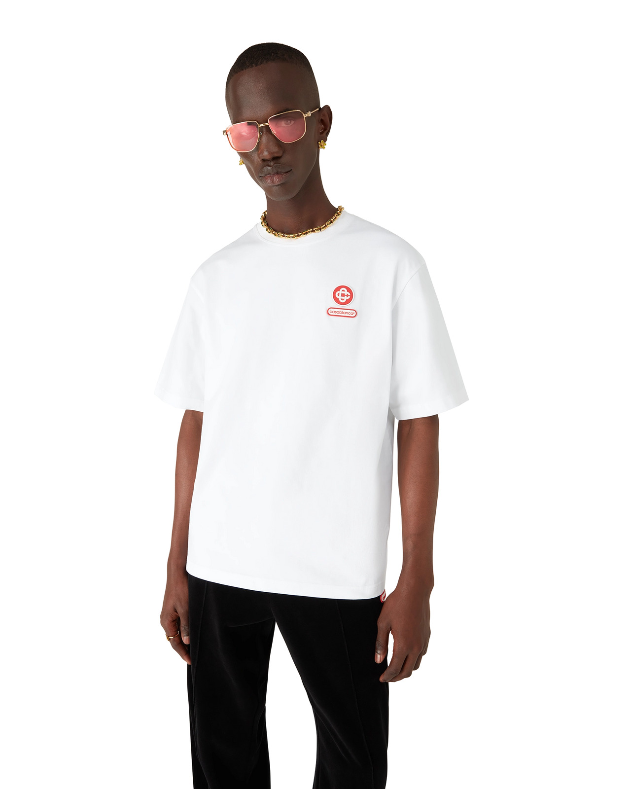 Logo Patch Oversized Short Sleeve T-Shirt | Casablanca Paris - 2