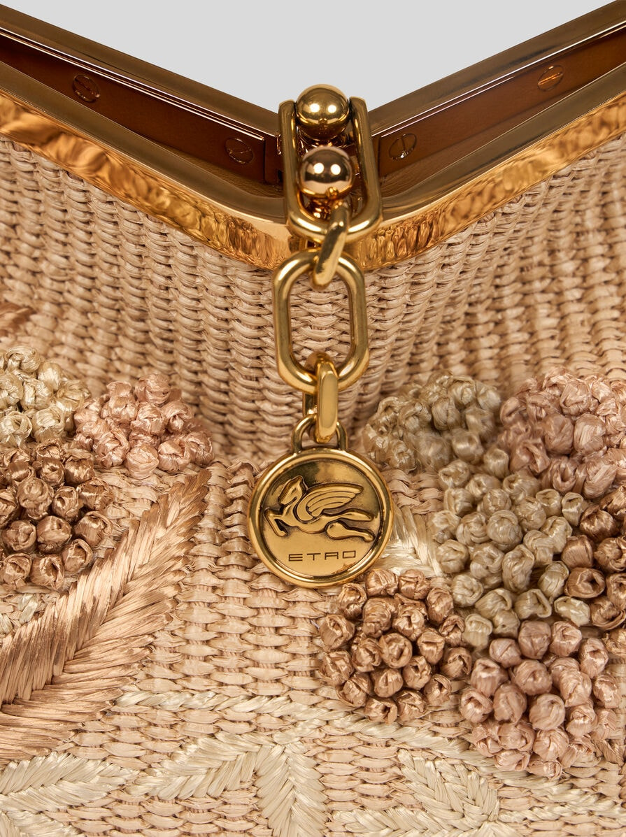 MEDIUM WOVEN RAFFIA VELA BAG - 7