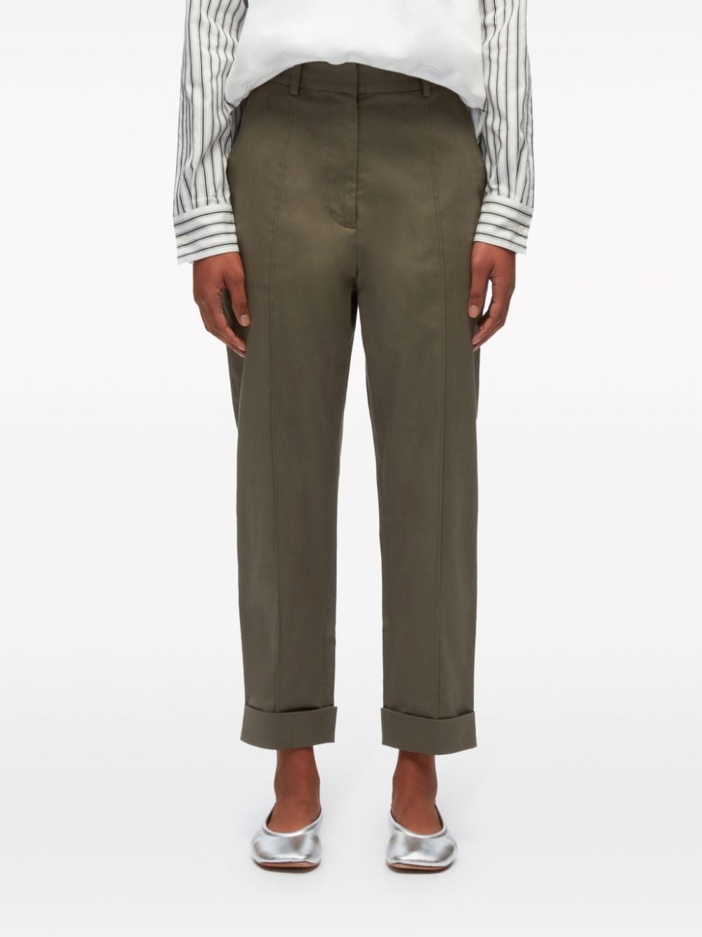 tapered-leg cropped trousers - 3