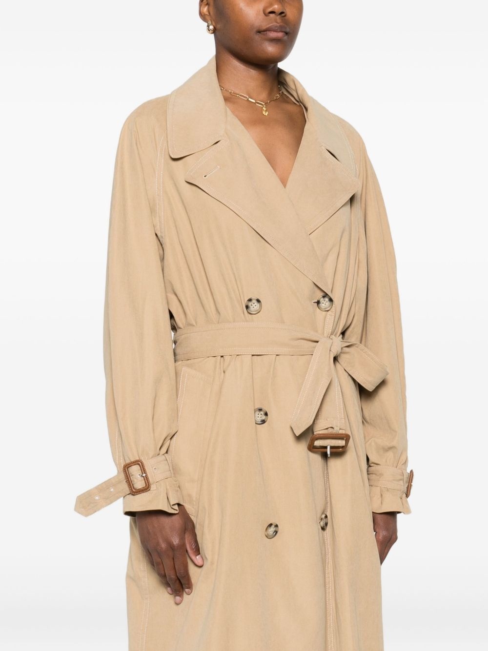 Elea belted double-breasted trench coat - 3