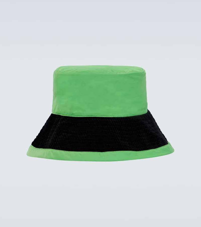 Waled cotton-blend bucket hat - 1