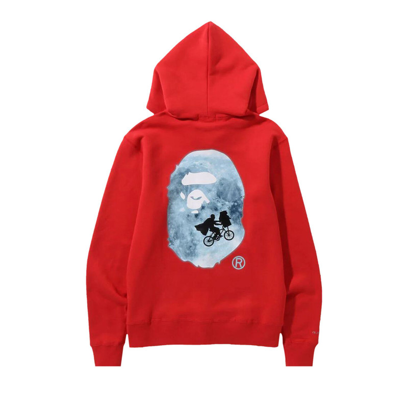 A BATHING APE® BAPE x E.T. Ape Head Zip Hoodie 'Red' outlook