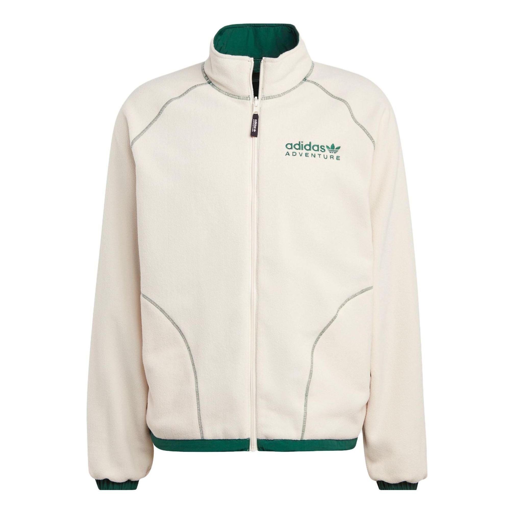 adidas Originals Adventure Fleece Reversible Jacket 'White Green' HR4227 - 1